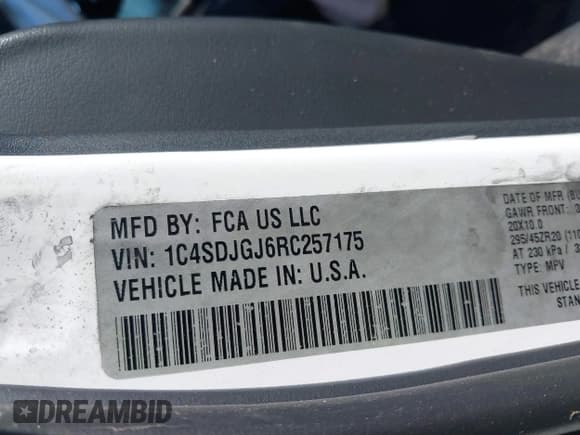 ✅ 2024 Dodge Durango SRT 392 AlcHEMI • VIN: 1C4SDJGJ6RC257175 • Lot: 42329405. Wystawiony na IAAI z przebiegiem 2 627 mil. Bezpłatny archiwum sprzedaży aukcyjnych z USA i szczegółowy raport historii pojazdu na DreamBid. Zdjęcie 9.