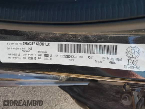 2013 Dodge Avenger SXT с VIN 1C3CDZCB9DN675331, выставлен на аукционе IAAI как лот 42986867 с пробегом 100 236 миль миль и . История ставок и продаж доступна на DreamBid. Изображение 9.