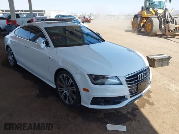 ✅ 2012 Audi A7 Prestige • VIN: WAUSGAFC1CN030964 • Lot: 42980662. Listed on IAAI with 180,409 mi. Free auction sales archive from the USA and detailed vehicle history report at DreamBid. Image 1.