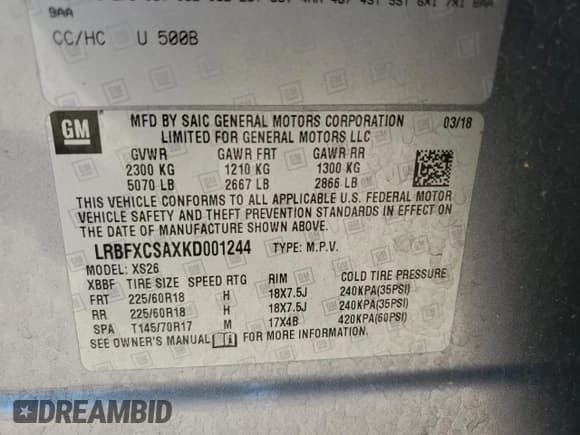 ✅ 2019 Buick Envision Essence • VIN: LRBFXCSAXKD001244 • Lot: 90079005. Wystawiony na Copart z przebiegiem Nie podano. Bezpłatny archiwum sprzedaży aukcyjnych z USA i szczegółowy raport historii pojazdu na DreamBid. Zdjęcie 12.