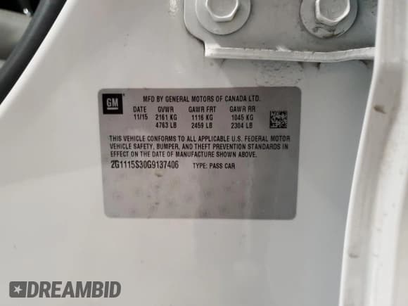✅ 2016 Chevrolet Impala LT • VIN: 2G1115S30G9137406 • Лот: 80543594. Опубликован ранее на Copart с пробегом 149 195 миль. Бесплатный доступ к архиву аукционных продаж из США и подробный отчёт об истории автомобиля на DreamBid. Изображение 12.