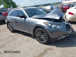 ✅ 2017 Infiniti QX70 • VIN: JN8CS1MU0HM140035 • Lot: 42342714. Listed on IAAI with 86,801 mi. Free auction sales archive from the USA and detailed vehicle history report at DreamBid. Image 1.