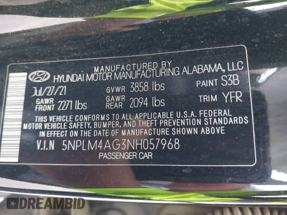 2022 Hyundai Elantra SEL с VIN 5NPLM4AG3NH057968, выставлен на аукционе IAAI как лот 43250928 с пробегом 107 023 миль миль и . История ставок и продаж доступна на DreamBid. Изображение 9.