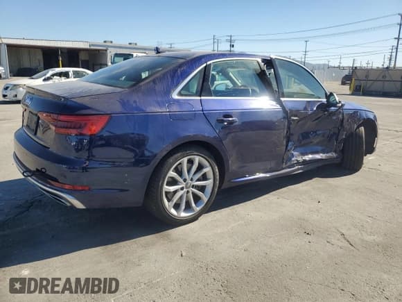 ✅ 2019 Audi A4 Premium Plus • VIN: WAUENAF49KN012254 • Lot: 90618185. Listed on Copart with 74,070 mi. Free auction sales archive from the USA and detailed vehicle history report at DreamBid. Image 3.