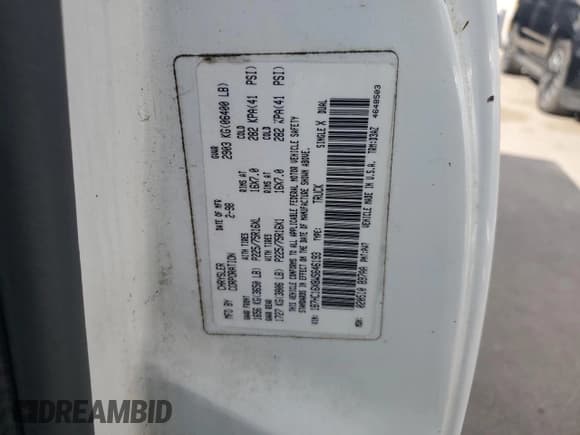 ✅ 1998 Dodge 1500 • VIN: 1B7HC16X8WS646193 • Lot: 89668455. Listed on Copart with 133,348 mi. Free auction sales archive from the USA and detailed vehicle history report at DreamBid. Image 12.