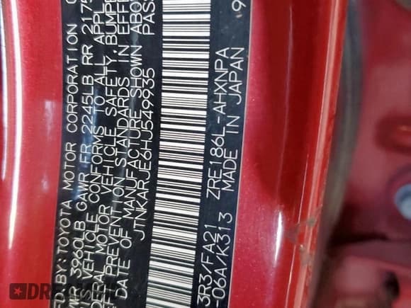 ✅ 2017 Toyota Corolla • VIN: JTNKARJE6HJ549935 • Лот: 84877005. Опубликован ранее на Copart с пробегом 242 466 миль. Бесплатный доступ к архиву аукционных продаж из США и подробный отчёт об истории автомобиля на DreamBid. Изображение 12.