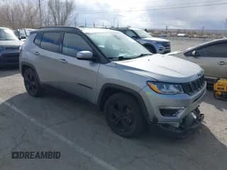 ✅ 2020 Jeep Compass Latitude • VIN: 3C4NJCBBXLT158887 • Lot: 41752495. Listed on IAAI with 95,429 mi. Free auction sales archive from the USA and detailed vehicle history report at DreamBid. Image 1.