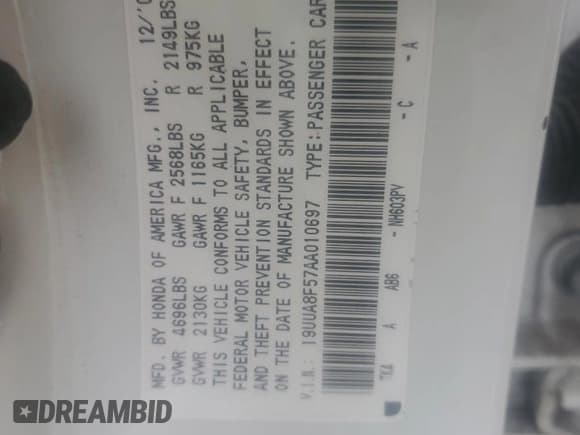 ✅ 2010 Acura TL Technology • VIN: 19UUA8F57AA010697 • Lot: 63165764. Wystawiony na Copart z przebiegiem 162 585 mil. Bezpłatny archiwum sprzedaży aukcyjnych z USA i szczegółowy raport historii pojazdu na DreamBid. Zdjęcie 12.