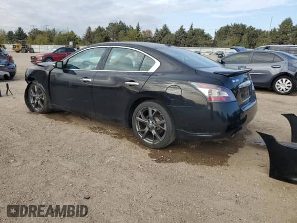 2013 Nissan Maxima SV with VIN 1N4AA5AP8DC845487, listed as a Copart auction lot 87098385 with 105,766 mi miles and Salvage title. Bid and sale history available at DreamBid. Image 2.