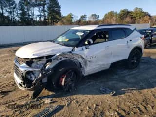 2021 Chevrolet Blazer LT z VIN 3GNKBHR45MS535242, wystawiony jako Copart lot #79763584 z przebiegiem Nie podano mil oraz Szkoda całkowita • Salvage title. Historia ofert i sprzedaży dostępna na DreamBid. Obrazek 1.