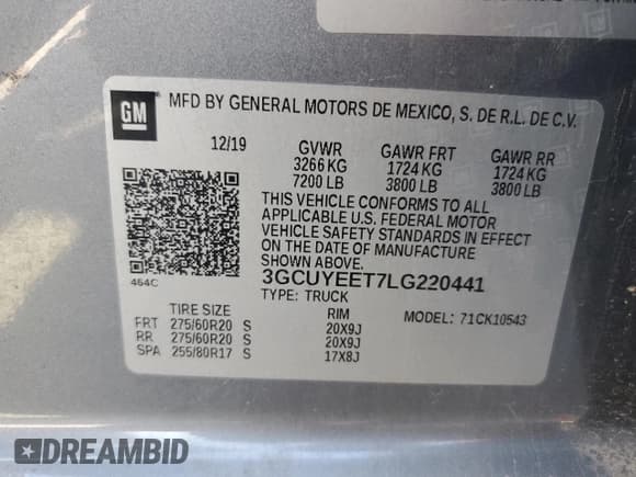 ✅ 2020 Chevrolet Silverado 1500 RST • VIN: 3GCUYEET7LG220441 • Lot: 67678854. Wystawiony na Copart z przebiegiem 81 567 mil. Bezpłatny archiwum sprzedaży aukcyjnych z USA i szczegółowy raport historii pojazdu na DreamBid. Zdjęcie 13.