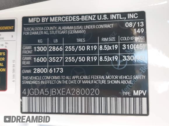 ✅ 2014 Mercedes-Benz M 350 • VIN: 4JGDA5JBXEA280020 • Лот: 43485729. Опубликован ранее на IAAI с пробегом 102 839 миль. Бесплатный доступ к архиву аукционных продаж из США и подробный отчёт об истории автомобиля на DreamBid. Изображение 9.