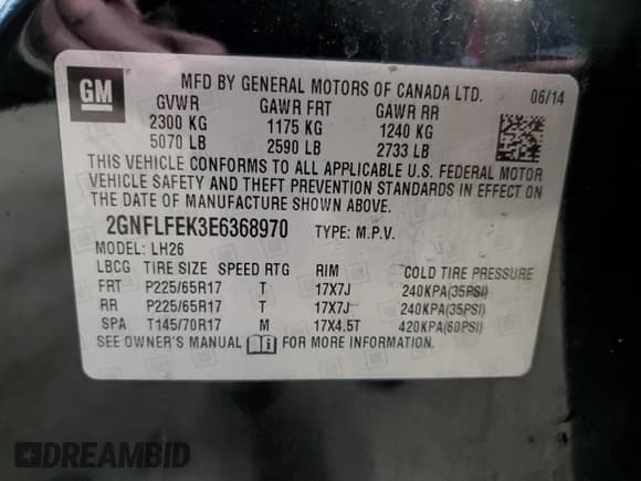 ✅ 2014 Chevrolet Equinox LT • VIN: 2GNFLFEK3E6368970 • Лот: 89542695. Опубликован ранее на Copart с пробегом 196 592 миль. Бесплатный доступ к архиву аукционных продаж из США и подробный отчёт об истории автомобиля на DreamBid. Изображение 13.