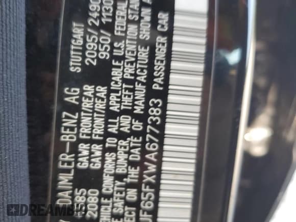 ✅ 1998 Mercedes-Benz E 320 • VIN: WDBJF65FXWA677383 • Лот: 65655114. Опубликован ранее на Copart с пробегом 110 333 миль. Бесплатный доступ к архиву аукционных продаж из США и подробный отчёт об истории автомобиля на DreamBid. Изображение 12.