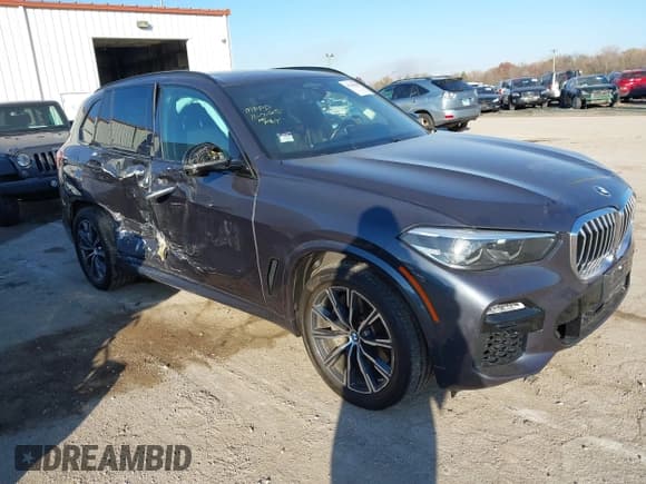 ✅ 2019 BMW X5 xDrive50i • VIN: 5UXJU2C51KLN65546 • Lot: 43705690. Listed on IAAI with 62,809 mi. Free auction sales archive from the USA and detailed vehicle history report at DreamBid. Image 1.