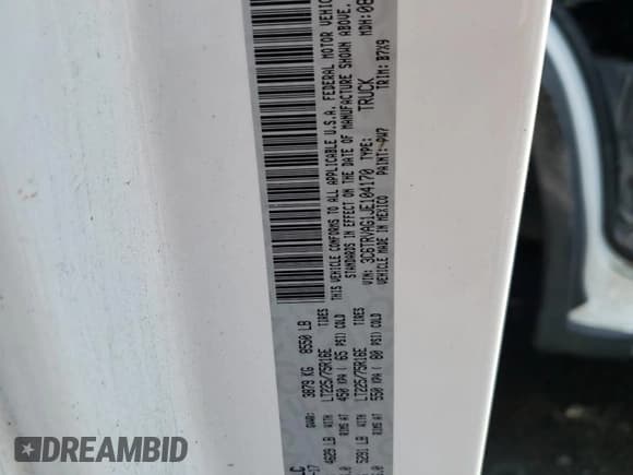 ✅ 2018 Ram ProMaster Cargo • VIN: 3C6TRVAG1JE104170 • Lot: 66542815. Wystawiony na Copart z przebiegiem Nie podano. Bezpłatny archiwum sprzedaży aukcyjnych z USA i szczegółowy raport historii pojazdu na DreamBid. Zdjęcie 13.