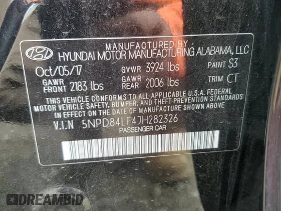 2018 Hyundai Elantra Value Edition с VIN 5NPD84LF4JH282326, выставлен на аукционе Copart как лот 86109005 с пробегом 107 083 миль миль и Списание • Salvage title. История ставок и продаж доступна на DreamBid. Изображение 12.