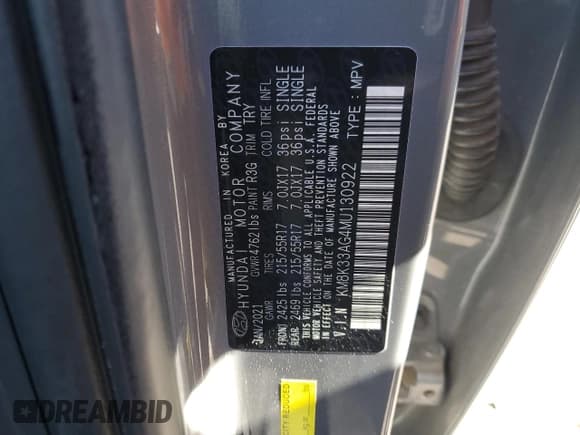 ✅ 2021 Hyundai Kona Limited • VIN: KM8K33AG4MU130922 • Лот: 37254304. Опубликован ранее на Copart с пробегом 29 657 миль. Бесплатный доступ к архиву аукционных продаж из США и подробный отчёт об истории автомобиля на DreamBid. Изображение 14.