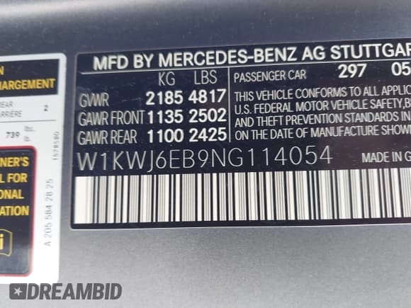 ✅ 2022 Mercedes-Benz C 43 AMG • VIN: W1KWJ6EB9NG114054 • Лот: 42732063. Опубликован ранее на IAAI с пробегом 20 960 миль. Бесплатный доступ к архиву аукционных продаж из США и подробный отчёт об истории автомобиля на DreamBid. Изображение 9.