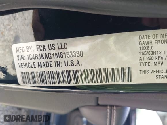 ✅ 2021 Jeep Grand Cherokee Laredo • VIN: 1C4RJKAG1M8153330 • Лот: 42679767. Опубликован ранее на IAAI с пробегом 37 306 миль. Бесплатный доступ к архиву аукционных продаж из США и подробный отчёт об истории автомобиля на DreamBid. Изображение 9.