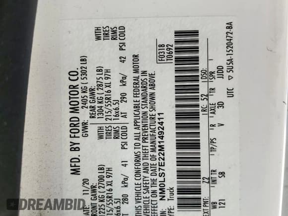 ✅ 2021 Ford Transit Connect XL • VIN: NM0LS7E22M1492411 • Лот: 90200515. Опубликован ранее на Copart с пробегом 17 808 миль. Бесплатный доступ к архиву аукционных продаж из США и подробный отчёт об истории автомобиля на DreamBid. Изображение 13.