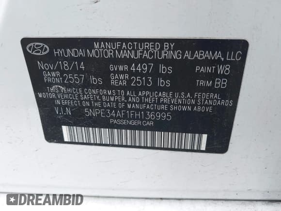 ✅ 2015 Hyundai Sonata Sport • VIN: 5NPE34AF1FH136995 • Lot: 43670248. Wystawiony na IAAI z przebiegiem 112 374 mil. Bezpłatny archiwum sprzedaży aukcyjnych z USA i szczegółowy raport historii pojazdu na DreamBid. Zdjęcie 9.