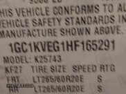 ✅ 2017 Chevrolet Silverado 2500HD LT • VIN: 1GC1KVEG1HF165291 • Lot: 41530770. Listed on IAAI with 72,628 mi. Free auction sales archive from the USA and detailed vehicle history report at DreamBid. Image 9.