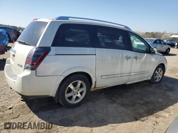 ✅ 2007 Nissan Quest SE • VIN: 5N1BV28U27N112238 • Lot: 48545415. Listed on Copart with Not provided. Free auction sales archive from the USA and detailed vehicle history report at DreamBid. Image 3.