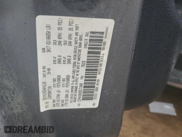 ✅ 2005 Dodge 1500 SLT • VIN: 1D7HA18N35S171848 • Лот: 69075594. Опубликован ранее на Copart с пробегом Не указан. Бесплатный доступ к архиву аукционных продаж из США и подробный отчёт об истории автомобиля на DreamBid. Изображение 12.