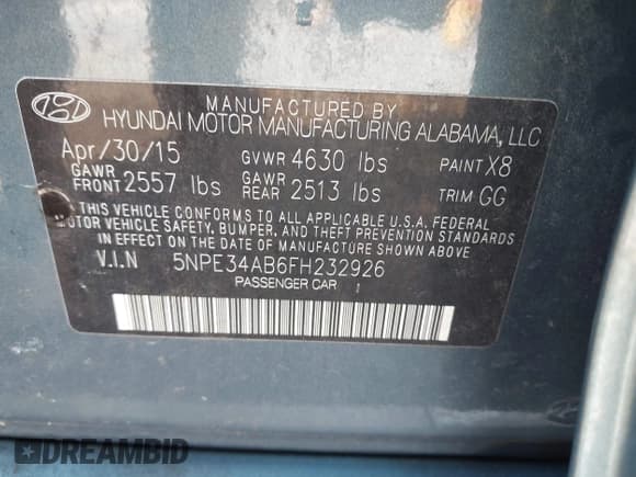 ✅ 2015 Hyundai Sonata Sport • VIN: 5NPE34AB6FH232926 • Lot: 43288971. Wystawiony na IAAI z przebiegiem 116 854 mil. Bezpłatny archiwum sprzedaży aukcyjnych z USA i szczegółowy raport historii pojazdu na DreamBid. Zdjęcie 9.