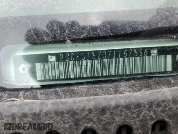 ✅ 2007 Chevrolet Silverado 1500 LT2 • VIN: 2GCEC13Z071167356 • Lot: 76786334. Listed on Copart with 224,279 mi. Free auction sales archive from the USA and detailed vehicle history report at DreamBid. Image 12.