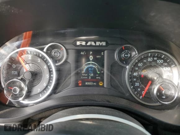 ✅ 2019 Ram 1500 Big Horn • VIN: 1C6SRFFT1KN762544 • Lot: 93105515. Listed on Copart with 80,833 mi. Free auction sales archive from the USA and detailed vehicle history report at DreamBid. Image 9.