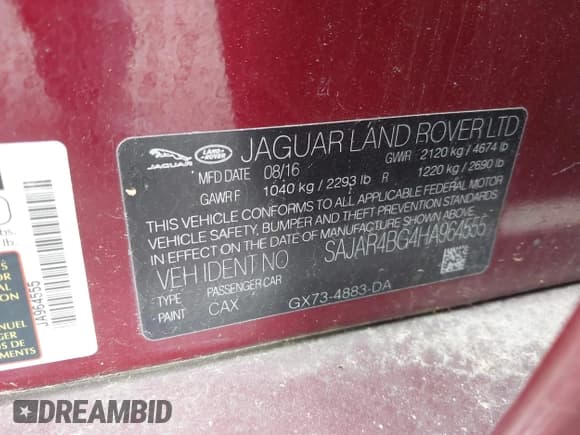 ✅ 2017 Jaguar XE 25t • VIN: SAJAR4BG4HA964555 • Lot: 42105377. Wystawiony na IAAI z przebiegiem 89 675 mil. Bezpłatny archiwum sprzedaży aukcyjnych z USA i szczegółowy raport historii pojazdu na DreamBid. Zdjęcie 9.