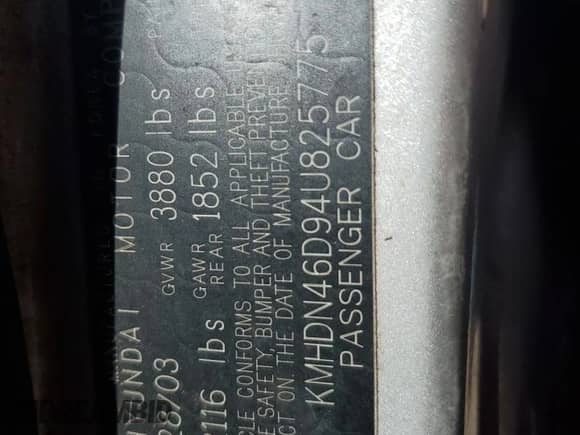 2004 Hyundai Elantra GLS с VIN KMHDN46D94U825775, выставлен на аукционе Copart как лот 73747844 с пробегом 188 997 миль миль и Списание • Salvage title. История ставок и продаж доступна на DreamBid. Изображение 12.