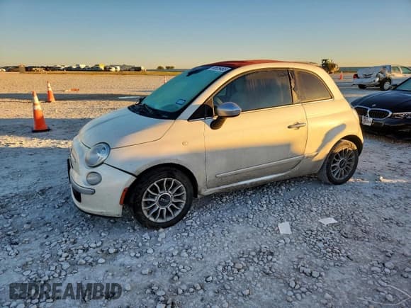 ✅ 2012 FIAT 500 Gucci • VIN: 3C3CFFER8CT237482 • Lot: 90526465. Listed on Copart with 100,489 mi. Free auction sales archive from the USA and detailed vehicle history report at DreamBid. Image 1.