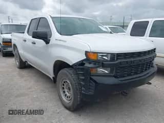2020 Chevrolet Silverado 1500 Work Truck z VIN 1GCRYAEF4LZ179596, wystawiony jako IAAI lot #42499959 z przebiegiem 57 104 mil mil oraz . Historia ofert i sprzedaży dostępna na DreamBid. Obrazek 1.