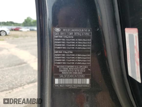 ✅ 2012 Land Rover Range Rover Sport HSE • VIN: SALSF2D4XCA722082 • Лот: 64315515. Опубликован ранее на Copart с пробегом 187 177 миль. Бесплатный доступ к архиву аукционных продаж из США и подробный отчёт об истории автомобиля на DreamBid. Изображение 13.