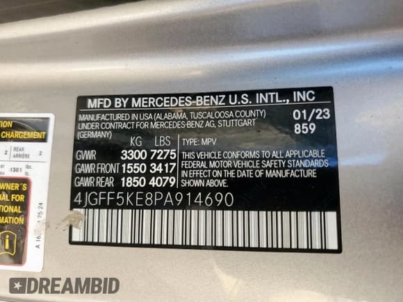 ✅ 2023 Mercedes-Benz GLS 450 • VIN: 4JGFF5KE8PA914690 • Lot: 85688475. Wystawiony na Copart z przebiegiem Nie podano. Bezpłatny archiwum sprzedaży aukcyjnych z USA i szczegółowy raport historii pojazdu na DreamBid. Zdjęcie 13.