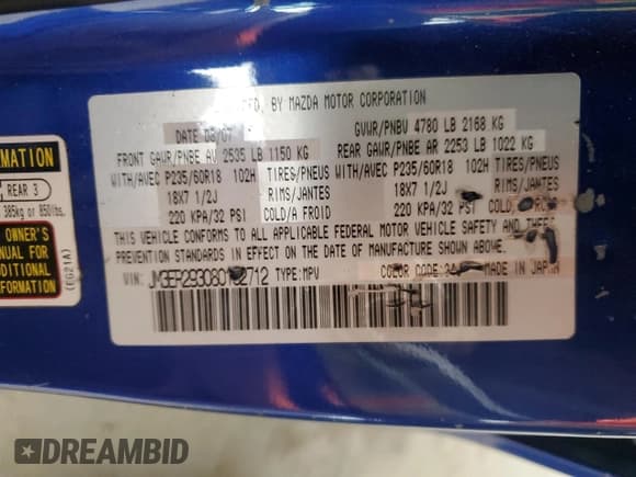 ✅ 2008 Mazda CX-7 Sport • VIN: JM3ER293080182712 • Lot: 55166965. Wystawiony na Copart z przebiegiem 160 513 mil. Bezpłatny archiwum sprzedaży aukcyjnych z USA i szczegółowy raport historii pojazdu na DreamBid. Zdjęcie 13.