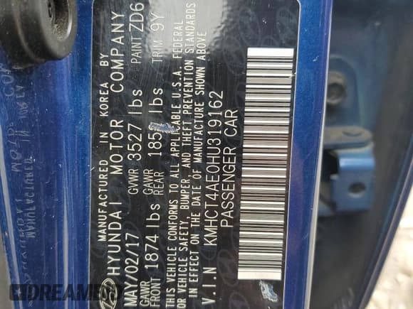 ✅ 2017 Hyundai Accent SE • VIN: KMHCT4AE0HU319162 • Лот: 74783734. Опубликован ранее на Copart с пробегом 109 358 миль. Бесплатный доступ к архиву аукционных продаж из США и подробный отчёт об истории автомобиля на DreamBid. Изображение 12.