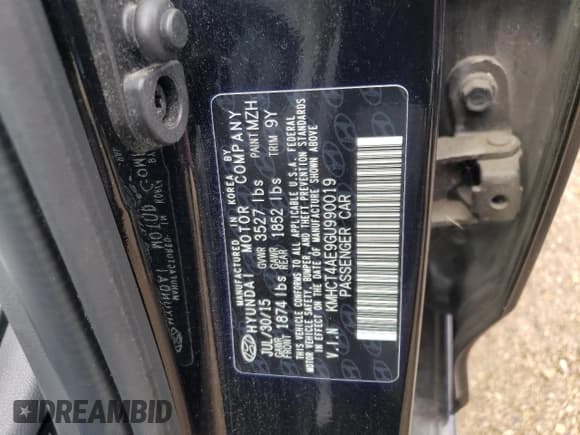 ✅ 2016 Hyundai Accent SE • VIN: KMHCT4AE9GU990019 • Лот: 67393214. Опубликован ранее на Copart с пробегом 41 248 миль. Бесплатный доступ к архиву аукционных продаж из США и подробный отчёт об истории автомобиля на DreamBid. Изображение 13.