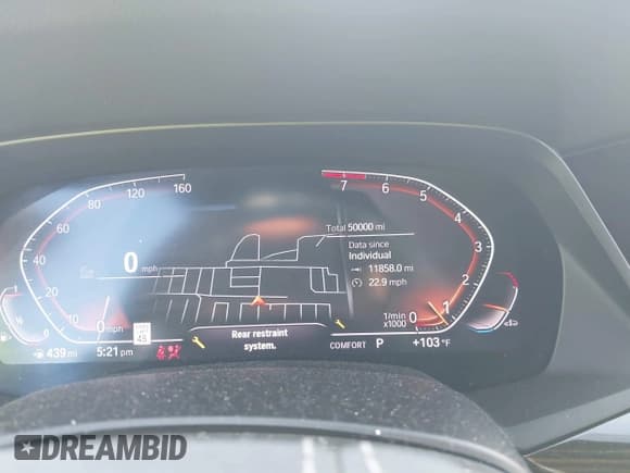 ✅ 2020 BMW X5 sDrive40i • VIN: 5UXCR4C07L9C49693 • Lot: 43263987. Wystawiony na IAAI z przebiegiem 50 000 mil. Bezpłatny archiwum sprzedaży aukcyjnych z USA i szczegółowy raport historii pojazdu na DreamBid. Zdjęcie 7.