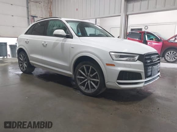 ✅ 2018 Audi Q3 Premium Plus • VIN: WA1JCCFS3JR001107 • Lot: 43045508. Listed on IAAI with 44,252 mi. Free auction sales archive from the USA and detailed vehicle history report at DreamBid. Image 1.