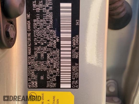 ✅ 2007 Lexus RX 350 • VIN: 2T2HK31U57C046967 • Lot: 89825495. Listed on Copart with 219,337 mi. Free auction sales archive from the USA and detailed vehicle history report at DreamBid. Image 13.