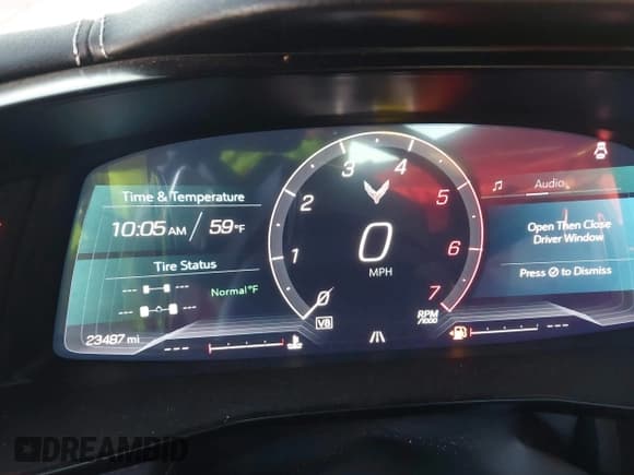 ✅ 2023 Chevrolet Corvette 1LT • VIN: 1G1YA2D43P5139909 • Lot: 43448082. Listed on IAAI with 23,487 mi. Free auction sales archive from the USA and detailed vehicle history report at DreamBid. Image 7.