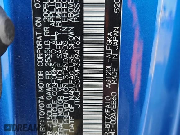 ✅ 2015 Scion tC • VIN: JTKJF5C79F3094162 • Лот: 87111655. Опубликован ранее на Copart с пробегом 118 382 миль. Бесплатный доступ к архиву аукционных продаж из США и подробный отчёт об истории автомобиля на DreamBid. Изображение 12.