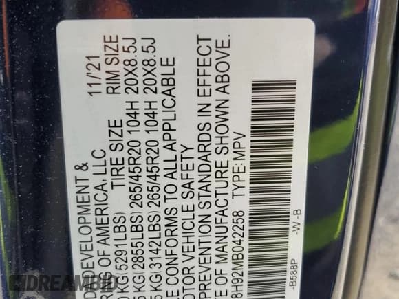 ✅ 2021 Honda Passport Touring • VIN: 5FNYF8H92MB042258 • Lot: 68150945. Listed on Copart with 60,684 mi. Free auction sales archive from the USA and detailed vehicle history report at DreamBid. Image 13.