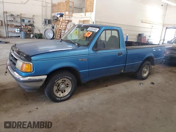 ✅ 1993 Ford Ranger Splash • VIN: 1FTCR10A1PPB09991 • Лот: 63262465. Опубликован ранее на Copart с пробегом 56 238 миль. Бесплатный доступ к архиву аукционных продаж из США и подробный отчёт об истории автомобиля на DreamBid. Изображение 1.