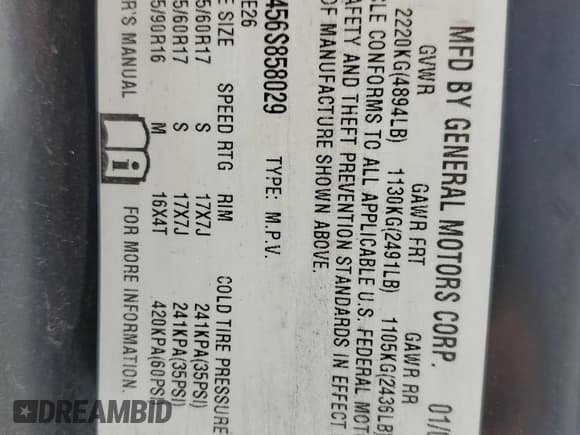 ✅ 2006 Saturn VUE • VIN: 5GZCZ63456S858029 • Lot: 45861245. Wystawiony na Copart z przebiegiem 145 829 mil. Bezpłatny archiwum sprzedaży aukcyjnych z USA i szczegółowy raport historii pojazdu na DreamBid. Zdjęcie 16.