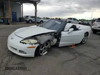 2005 Chevrolet Corvette with VIN 1G1YY34U155117258, listed as a Copart auction lot 80706565 with 54,794 mi miles and Salvage title. Bid and sale history available at DreamBid. Image 1.